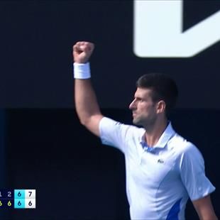 Novak Djokovic leaves court after winning third set against Jannik