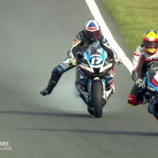 Race 1 at Donington comes to premature end after John McPhee thrown off ...