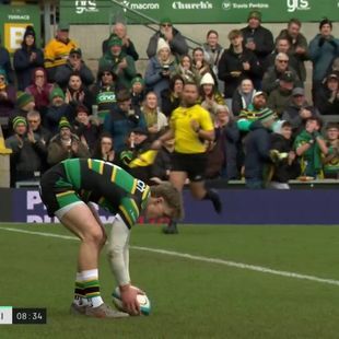 Archie McParland opens the scoring for Northampton Saints with incisive ...