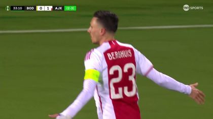 'Smashes it home!' - Berghuis with a 'ferocious' finish to put Ajax ahead at Bodø/Glimt