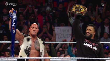 The Rock and Roman Reigns take out Seth Rollins and Cody Rhodes at RAW!