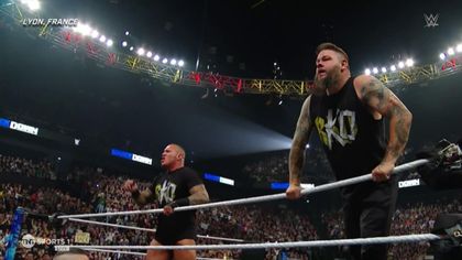 'Back out of this match, now! - Heyman confronts Orton and Owens on 'RKO show' on Smackdown in Lyon