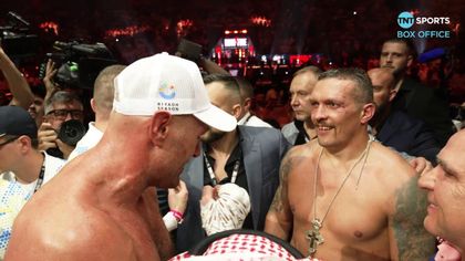 'You're a very good boxer!' - Fury and Usyk share friendly moment after epic heavyweight scrap
