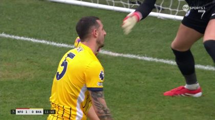 ‘Done it again!’ - Forest take the lead against Brighton through Dunk own-goal