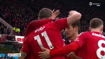 Wood completes his hat-trick with penalty as Forest fire five past Brighton