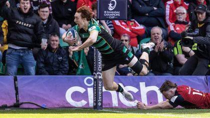 Watch: Hendy finishes off stunning try with first touch to edge Northampton ahead of Munster