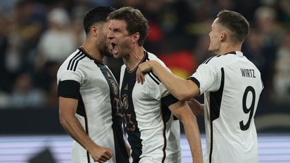 Muller and Sane strike as managerless Germany beat France in Dortmund