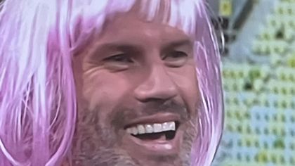 Liverpool legend Jamie Carragher forced to wear pink wig live on air after losing Man Utd bet