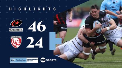 Highlights: Record-breaking Parton hat-trick helps Saracens to big win
