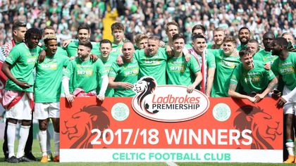 Celtic smash five past Rangers to make it seven titles in a row
