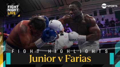 Highlights: Junior stops Farias in the fourth round of cruiserweight clash