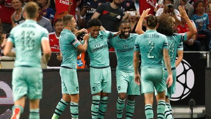 Lacazette at the double as Arsenal cruise to win over PSG