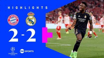 Highlights: Vinicius Jr. at the double as Real v Bayern ends all square