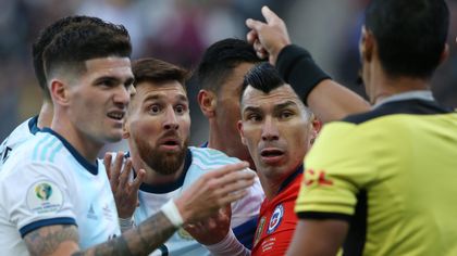 Messi sent off in Argentina's fiesty Copa America win over Chile