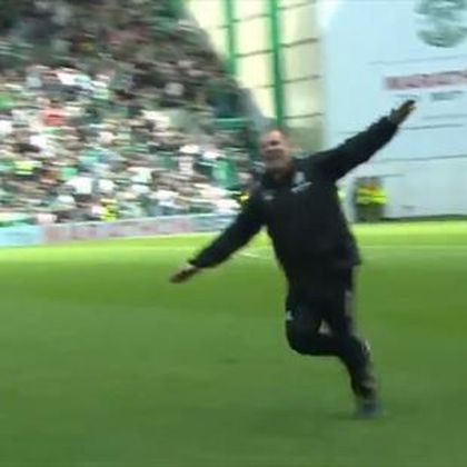 VIDEO: Neil Lennon sent off after staging one-man pitch invasion against Rangers