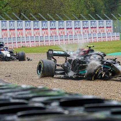 Angry Russell confronts Bottas after Imola collision