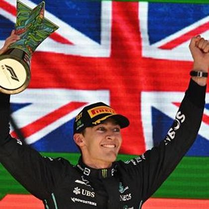 Russell holds off team-mate Hamilton to claim first GP win in Brazil