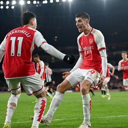 Watch: Arsenal rampant as Havertz doubles lead over Newcastle