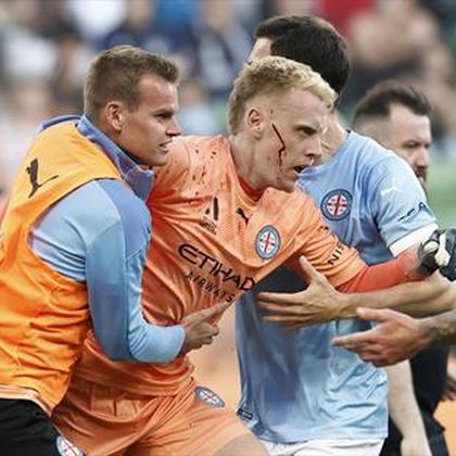 Shocking scenes as goalkeeper attacked and match abandoned in Melbourne derby