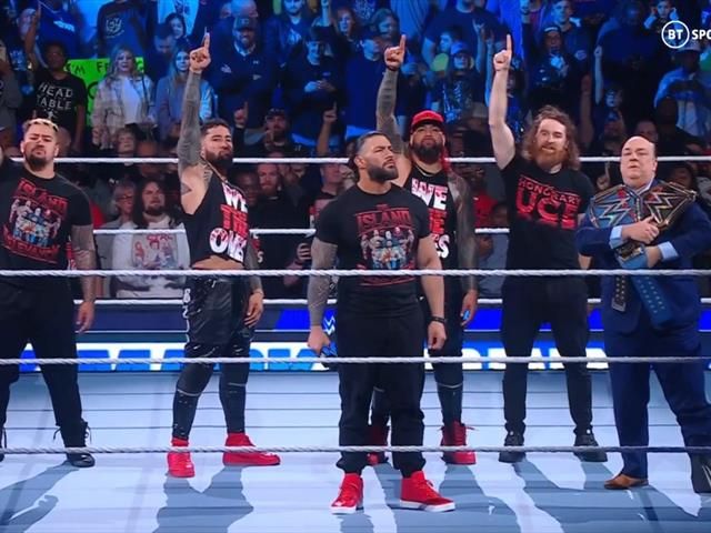 Roman Reigns addresses Sami Zayn before being interrupted by Kevin ...