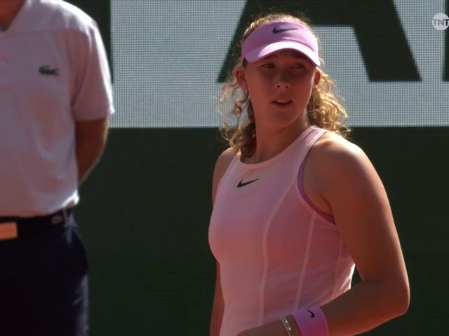 Watch as hotly tipped Andreeva wins opening point in French Open first ...